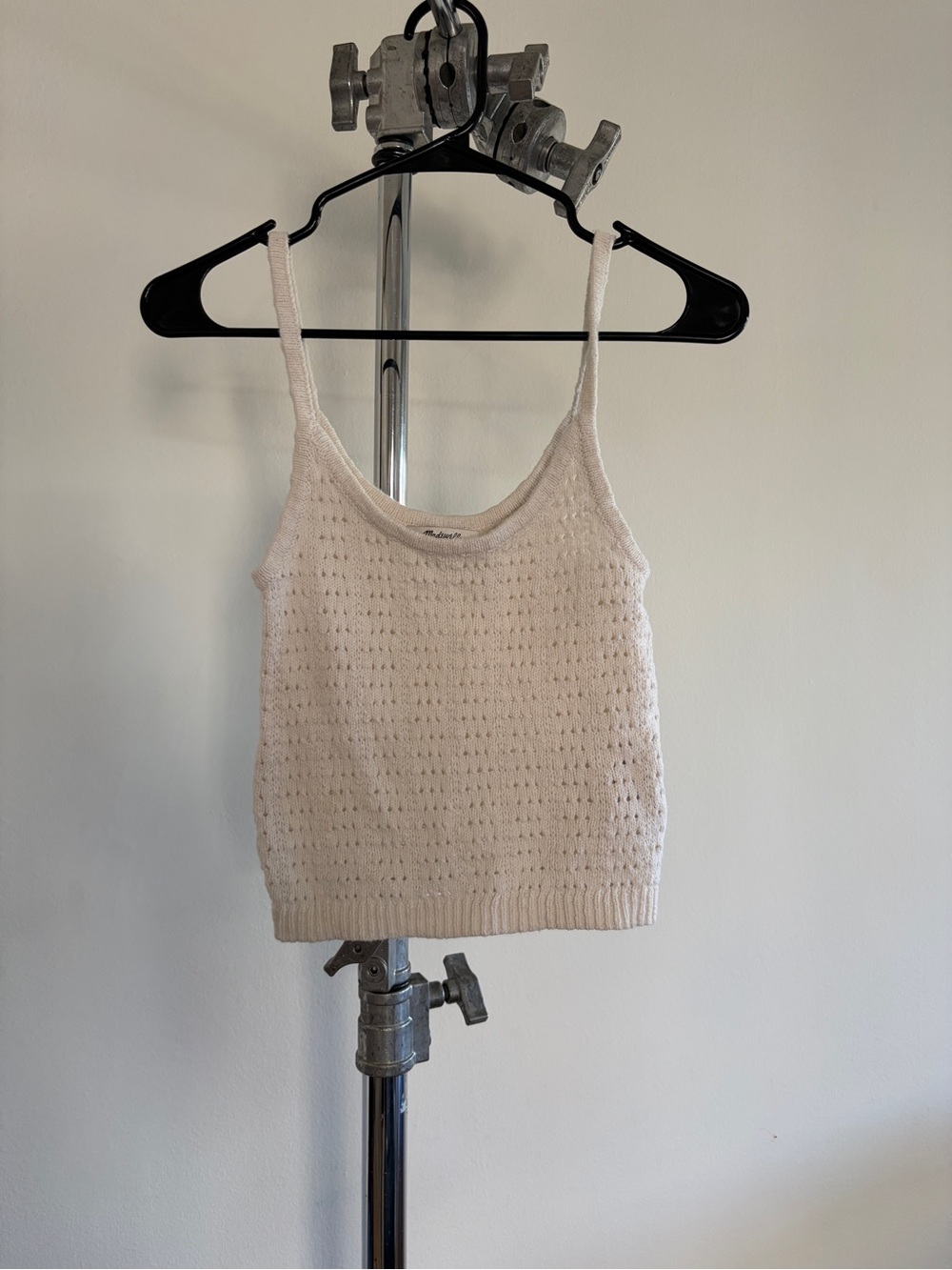 Madewell Cream Crochet Knit Tank Top